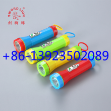 Factory Supply Plastic Flashlight Dry Battery SWORD LION Brand Plastic Torch for Africa