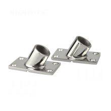 ISURE MARINE 316 Stainless Steel 1inch 60 Degree Boat Hand Rail Fitting Rectangular Stanchion Base thumbnail-2