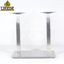 Modern Design Heavy-Duty Metal Table Base Low-Priced 2-Column Stainless Steel Pillar Plastic Bottom Chair Dining Kitchen Use thumbnail-2