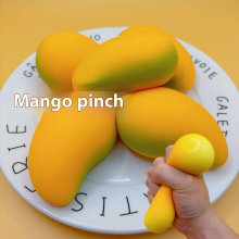 Creative Simulation Mango Fluid Decompression Toy Plastic Design Pinch Music Vent Artifact Small Gift for Boys