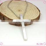 Wholesale Jewelry Silver Alloy Men Women Cross Necklace thumbnail-1