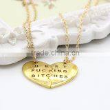 Best Bitches Broken Heart Necklace Pendant Necklace Wholesale thumbnail-2