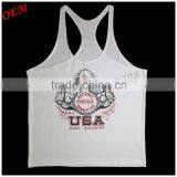 Custom Logo Printed Y-back Gym Stringer Singlet thumbnail-4