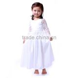 2016 Girls Wedding Dress White Children Cotton Frocks Designs Kids Prom Dress Baby Girl Party Dress