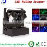 DMX512 10W 2-Head Quad RGBW Roller Led Scanner Stage Beam Light