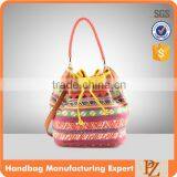 M3412 Hot Sell Designer Fashion Printing PU Canvas Bags Bucket Bag