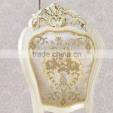 Italian Antique Style Gold Leaf Baroque Dining Chair Luxury White Wedding Chair thumbnail-3