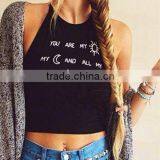 Women's New Fashion Letter Boutique Design Girls Sexy Crop Top/ thumbnail-2