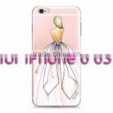 Fashion Girl Transparent Clear Soft Silicon TPU Gel Phone Case Cover for IPhone 6 6S Plus thumbnail-6