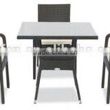 4pcs rattan wicker restaurant table and chairs for sale