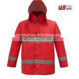 breathable high visibility jacket with oil resistance and waterproof treatment