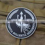 3.15 Inches Round PVC Ludus Costa Military Rubber STICK-ON Patches Scientia Sollertia Ingigentia Patch Badge