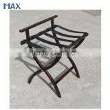 Hotel Room Antique Rustic Wood Luggage Rack thumbnail-3