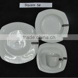 Square shape(5#) porcelain dinner plate/whiteware