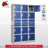 High Quality Metal Blue Vertical 15 Doors Locker