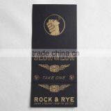 Black Cardboard Printing Gold Logo Card With Wave Crease and Double Side Tape for Rollingpaper thumbnail-5