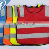 Children's safety clothing net traffic and colorful multicolor reflective vest