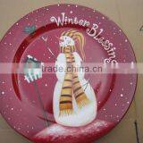 Ceramic Flat Plate White Porcelain Dinner Plate for Christmas thumbnail-3