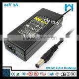 CE RoHS Approved Cctv 75w 24v 3a dc Power Supply