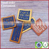 Custom design microfiber sude leather casual pu labels for jeans china