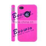 Dark Pink Soft TPU Gel Crystal Jelly Case Cover for Apple Iphone 4s thumbnail-1