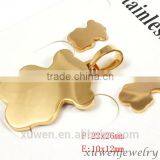 18k Gold Plated Color Stainless Steel Jewelry Bear