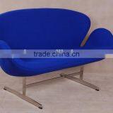 Fashion Design Modern Popular 2 Seater Arne Jacobsen Hotel Swan Sofa thumbnail-1