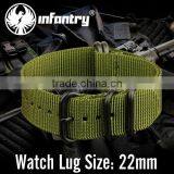 Infantry Luxury Zulu 22mm Army Green Nylon Watch Bands thumbnail-4