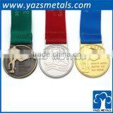 Custom Different Material Gold Silver Brozen Olympic Metal Medal With Ribbon