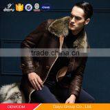 High-end Men Business Winter Coat Custom Made Tailor Made Overcoats Varsity Leather Woolen Jacket thumbnail-3