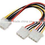 4 Pin Molex Male to 2x 4-Pin Molex IDE Female Power Y-Splitter Adapter Cable