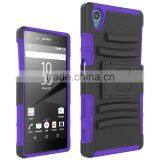 New China Products for Sale 3 in 1 PC Silicone Belt Clip Hard Case for Sony Xperia z5 Back Case Cover China Suppliers thumbnail-3