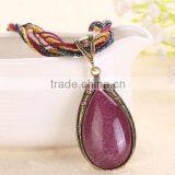 National Wind Women Water Drop Pendant Necklace thumbnail-4