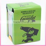 Green color juice advertising tin plate tissue box holders