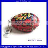Egg Shape Metal Tin Container for Candy Packaging