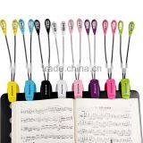 Rechargeable Flexible Gooseneck Arm 4 LED Eye Care Dimmable Clip LED Book Lamp Dual Head