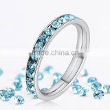 March Aquamarine Birthstone Set Necklace Rings Jewelry Women A Symbol of Youth, Happiness and Beauty thumbnail-4