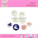 Food Grade Round Shape Double Side Cookie Cutter for Cake Decoration