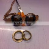 BRASS GOGGLES WITH LEATHER STRAPS
