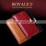KALAIDENG Royale II Series Genuine Cow Leather Case Magnetic Cover for Samsung Galaxy S6 Edge