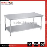 Worktable With Under Shelf Stainless Steel Kitchen Worktable Rotating Worktable