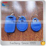China Manufacturer Custom Design Contactless Writable RFID ABS Keychain Key Fob With Rings thumbnail-2
