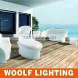 Three Seat Modern Design Casual Time Coffee Shop Yard Hotel LED Illuminated Sofa Furniture