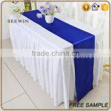 Wedding Elegant Navy Blue Satin Table Runner thumbnail-1