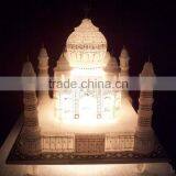 Handcrafted Marble Taj Mahal Model With Lighting thumbnail-1