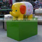 Customized Fiberglass Colourful Elephant Statue thumbnail-5