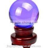 Clear Crystal Ball With Wood Stand Beautiful as Display or a Powerful Fengshui Tool thumbnail-3