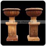 Decorative Garden Stone Pot Antique Stone Granite Flowerpots thumbnail-2