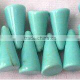 16" 7-15mm Blue Taper Natural Loose Turquoise Strand thumbnail-1