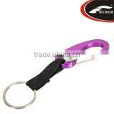 Purple Camping Aluminum Karabiner Clip With Strap thumbnail-1